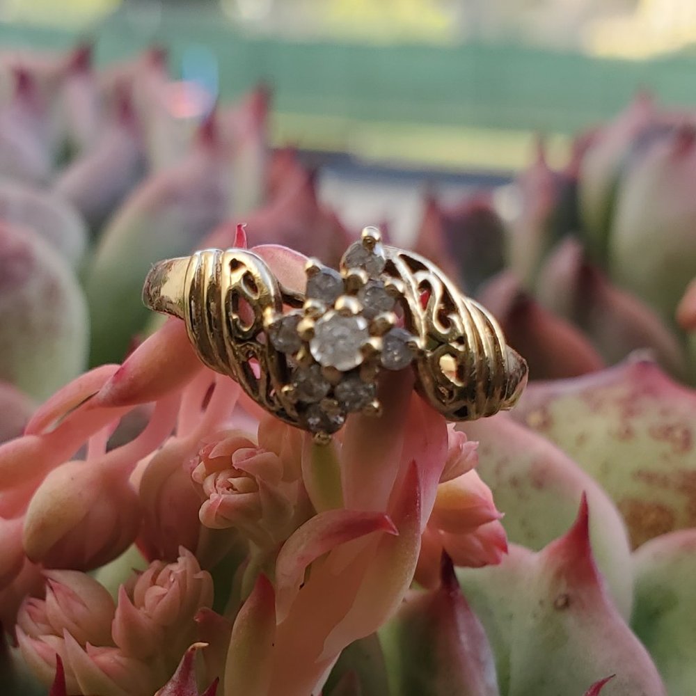 DIAMOND RING 14KT GOLD - Picture 4 of 11